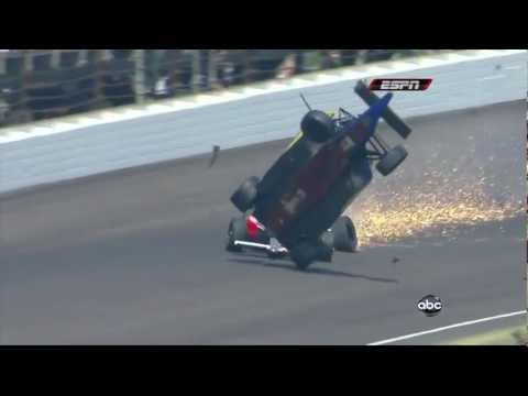 Horrible Crash Mike Conway 2010 Indianapolis 500 Milhas - Acidente Mike Conway Formula Indy