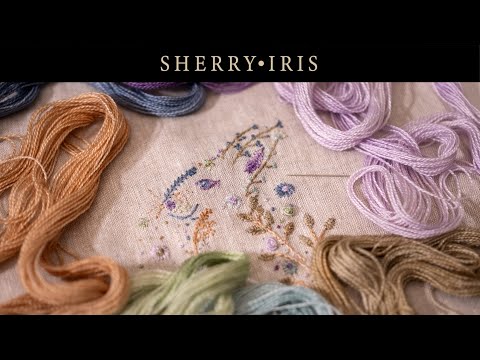 Stitching My New Floral Rabbit Embroidery Pattern...