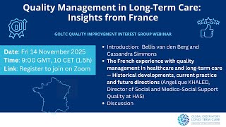 Quality Management in Long-Term Care: Insights from France