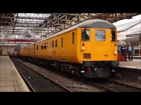 Network Rail DBSO 9702 departs Crewe