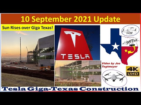 Tesla Gigafactory Texas 10 September 2021 Cyber Truck & Model Y Factory Construction Update(08:00AM)