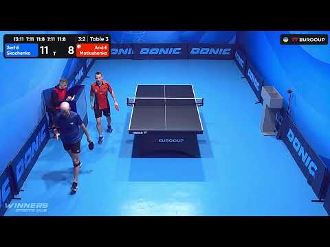 12:00 Serhii Skachenko  - Andrii Matiushenko 13.10.2023 TT Euro.Cup Ukraine Master. TABLE 3