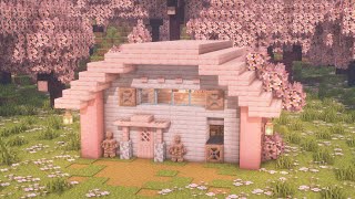 [Minecraft] How to Build a Cherry Blossom Copper Golem Item Sorter Storage / Tutorial
