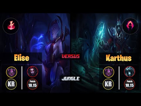 Master ELISE [Electrocute] (Jungle) VS  KARTHUS - Master KR Patch 10.15