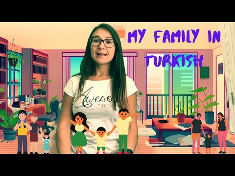 My Family - Family Members for kids - Learn Turkish