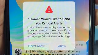 "Home" Would like to send You Critical alerts Problem| How To Solved this🤔 #iphone