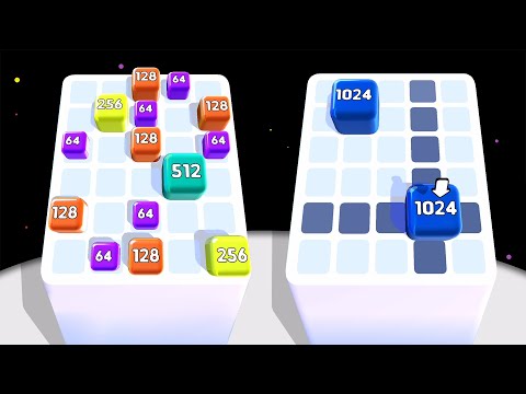Merge Tiles 2048 Jelly - All Gameplays