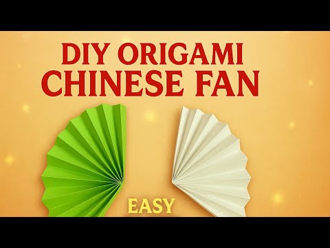 How to Make a Chinese Fan | Easy Chinese Fan Origami | Fun DIY Paper Craft for Beginners
