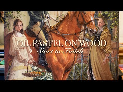 OIL PASTEL ON WOOD | Start to Finish🎨