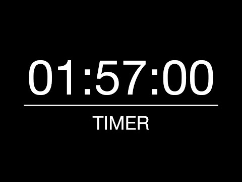 1 Hour 57 Minutes Timer/Countdown with Alarm - 117 Minutes