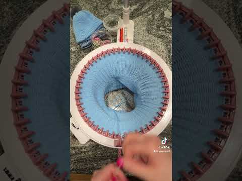 Babymütze auf der 48-Nadel-Rundstrickmaschine