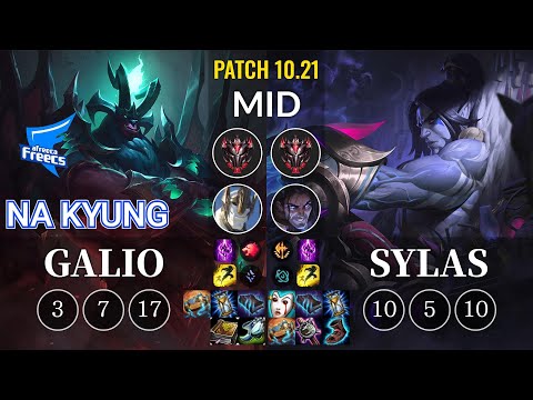 AF Na Kyung Galio vs Sylas Mid - KR Patch 10.21