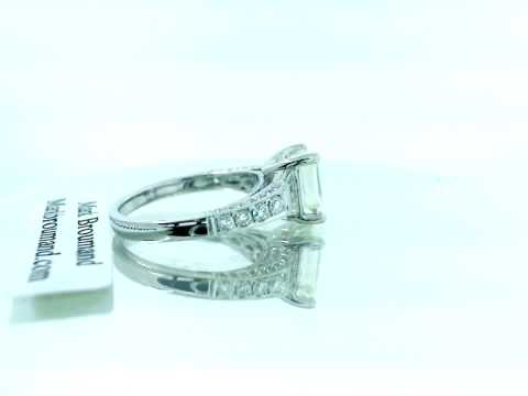 Mark Broumand- 3.42ct Emerald Cut Diamond Engagement Anniversary Ring- www.markbroumand.com