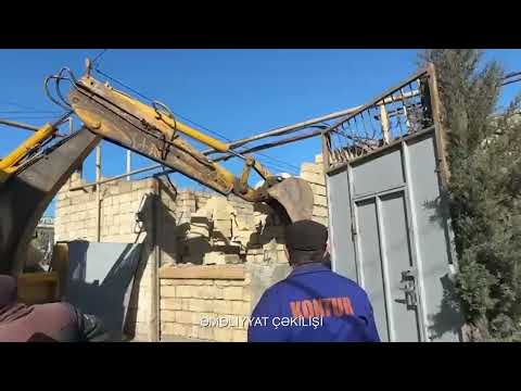 Fövqəladə Hallar Nazirliyi tərəfindən daha bir qanunsuz tikili sökülüb