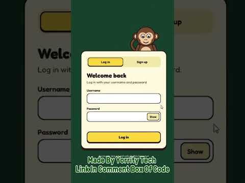 Monkey Theme Login Page Inspiration — YouTube thumbnail