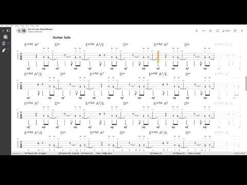 Flor De Luna Moonflower ( Carlos Santana ),Tablatura e base Senza Basso -Backing bass track -NO BASS