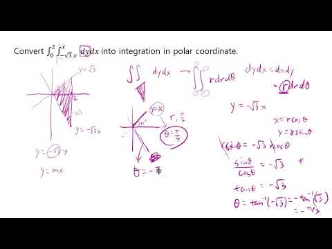 How to convert integrals into polar coordinates example2