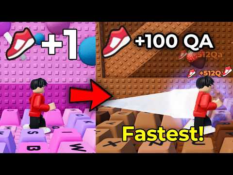 Becoming The Fastest Player In Roblox +1 Speed Keyboard Escape!