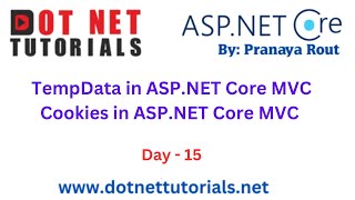 TempData and Cookies in ASP NET Core MVC | Day 15 | Pranaya Rout | Dot Net Tutorials
