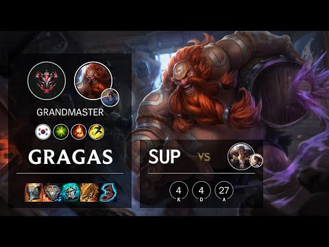 Gragas Support vs Sett - KR Grandmaster Patch 10.22
