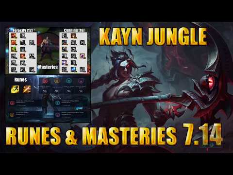 Kayn Jungle Runes and Masteries 7.14 Season 7 League of legends