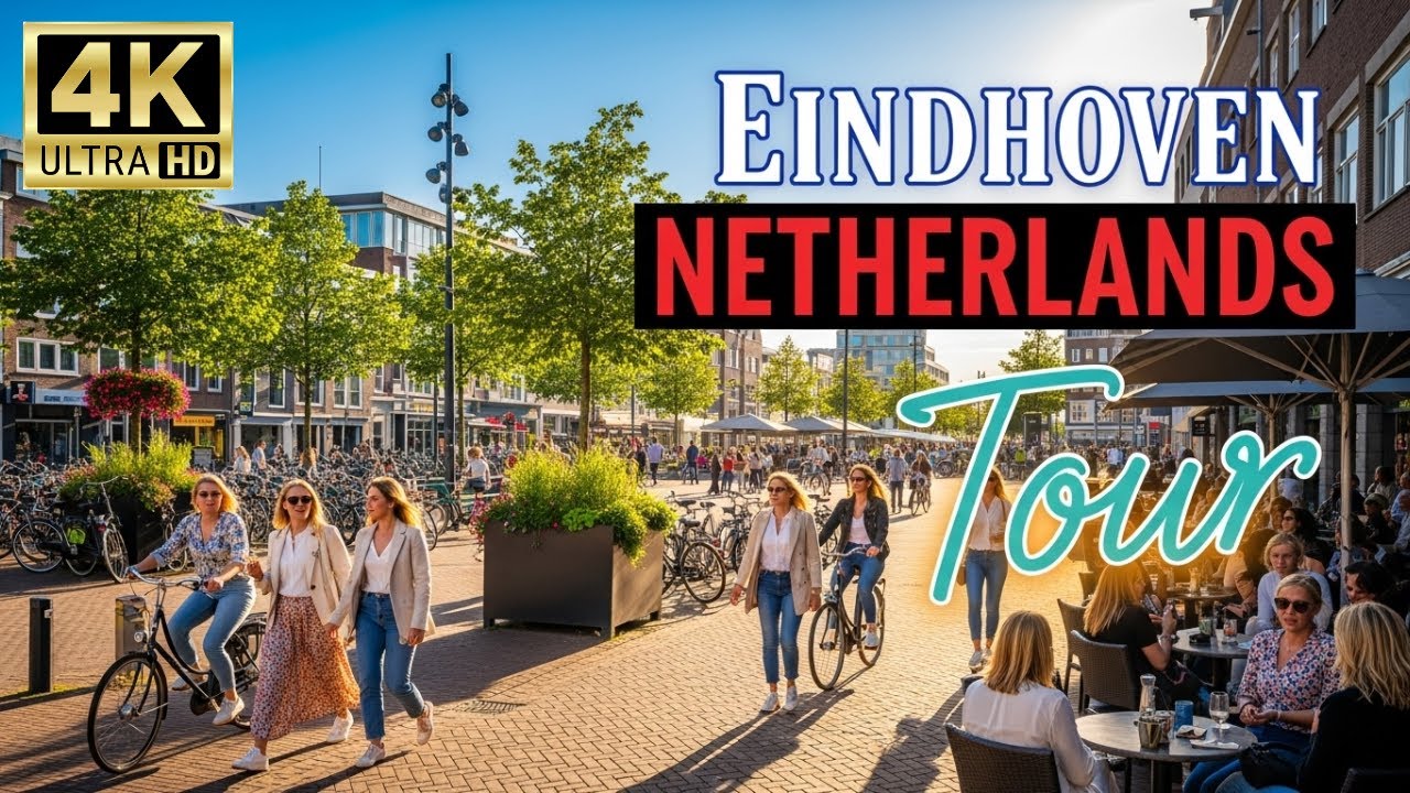 Eindhoven Walking Tour Netherlands | A Sunny Walk Through the City of Design 4K UHD