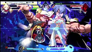 BLAZBLUE CROSS TAG BATTLE　 美女と野獣で立ち向かう　まったり対戦動画