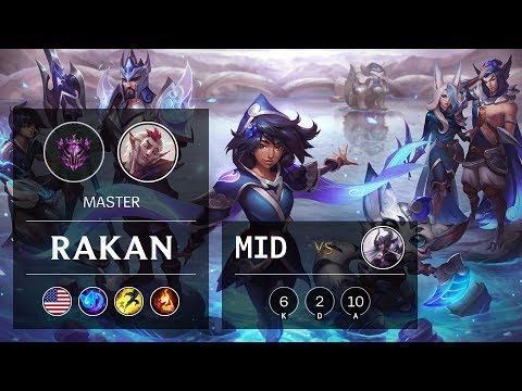 Rakan Mid vs Syndra - NA Master Patch 9.12