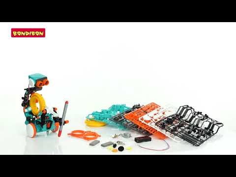 Миниатюра изображения товара Набор для опытов Bondibon Французские опыты. Механический кодируемый робот / ВВ3767