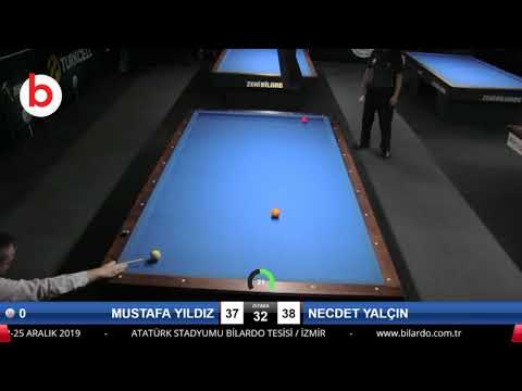 MUSTAFA YILDIZ & NECDET YALÇIN Bilardo Maçı - 2019 TÜRKİYE ŞAMPİYONASI 3.ETAP-ELEME