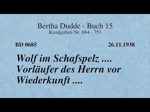 BD 0685 - WOLF IM SCHAFSPELZ .... VORLÄUFER DES HERRN VOR WIEDERKUNFT ....
