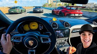 TENTANDO SER EXPULSO DO BAIRRO * ACELERANDO TUDO DE PORSCHE 911 GT3 RS - GT4 RS - SPYDER * 
