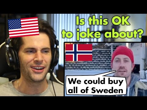 American Reacts to Norwegians Making Fun of Sweden (funny)