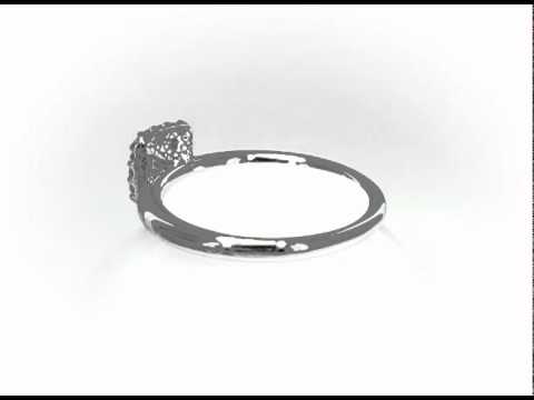 Pre Set Asscher Cut Diamond Engagement Ring