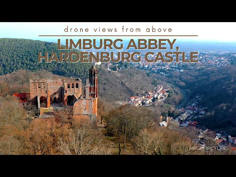 THE RUINS OF LIMBURG ABBEY AND HARDENBURG CASTLE | 4K | VIEWS FROM ABOVE BY DRONE