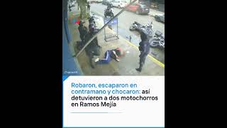 ROBO Y PERSECUCIÓN EN RAMOS MEJÍA I Detuvieron a motochorros tras chocar por escapar en contramano