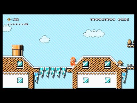 Mario Maker 2 SMB 3 Snow Levels