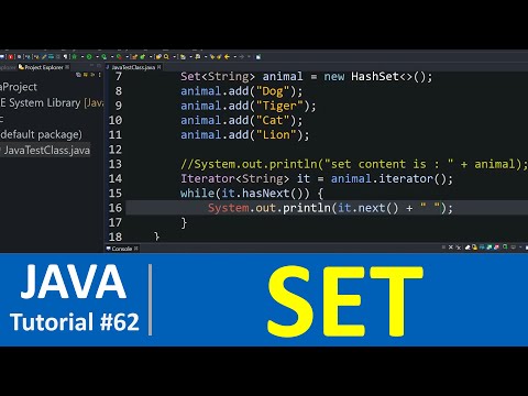 Java Tutorial #62 - Java Set Interface with Examples (Set Data Structure)
