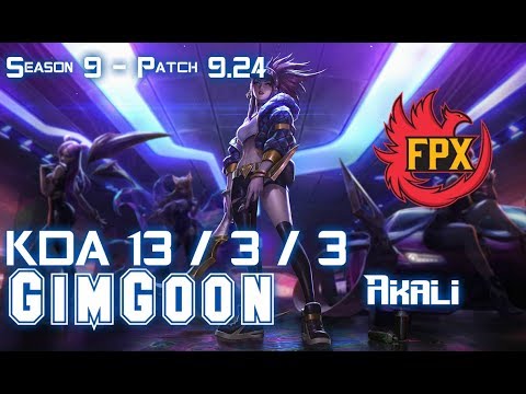 FPX GimGoon AKALI vs SYLAS Mid - Patch 9.24 KR Ranked