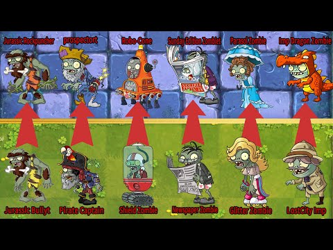 PVZ 2 Evolution Challenge | Zombies WEAK - STRONG - Which Zombie Is The Super Zombie(Part 1)