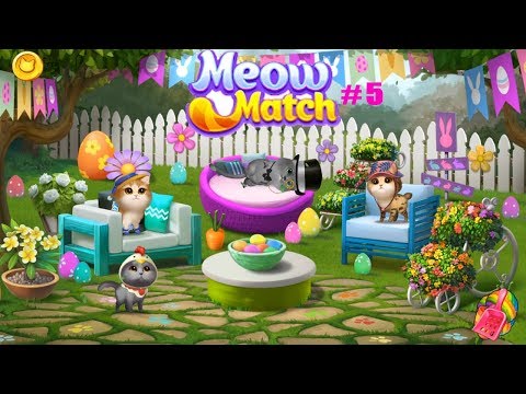Meow Match прохождение #5 Пасхальное событие и Праздничный стол Котиков