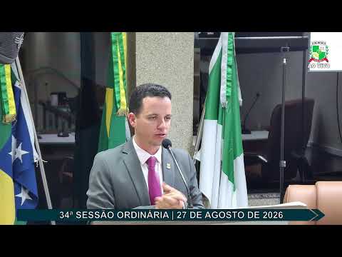 34ª Sessão Ordinária da Câmara Municipal de Campo do Brito em 27/08/2026