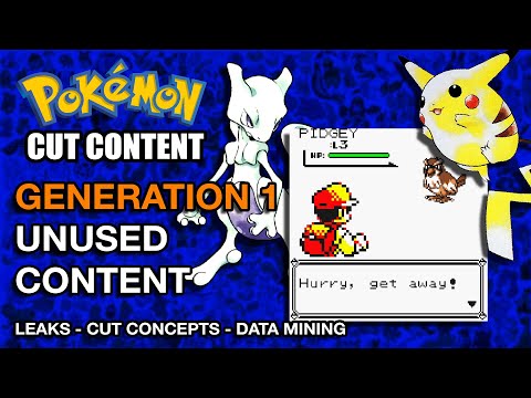 The Unused Content of Pokemon Red/Blue/Yellow | Pokemon Cut Content
