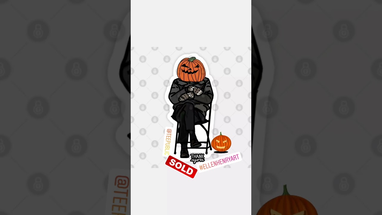 Halloween Horror Pumpkin Head Bernie Sanders Mittens Memes from TeePublic.com by #ellenhenryart