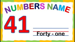 41 to 50 Numbers Names | Number Spellings To 41 to 50 | Count Number With Spelling 41-50 | Counting