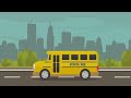 School Bus Animation With Horn And Engine Sound Effects