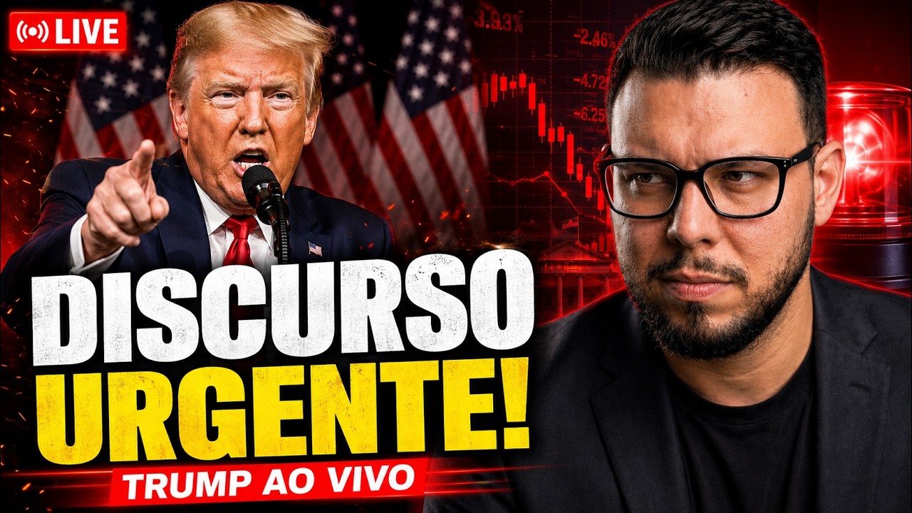 DISCURSO URGENTE DE TRUMP AO VIVO: MERCADOS EM TENSÃO ANTES DO FED
