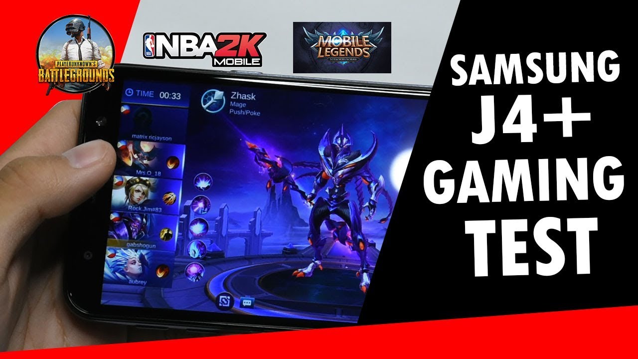 SAMSUNG J4 PLUS GAMING TEST - PUBG, NBA2K19 and MOBILE LEGENDS