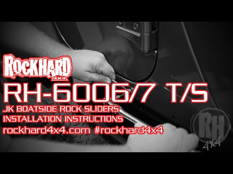 RH-6006/7-T/S – Jeep JK Boatside Rock Sliders – Install Instructions Video by Rock Hard 4x4