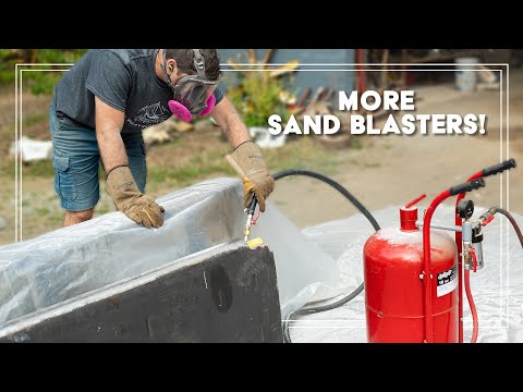 TWO MORE SAND BLASTERS!  | Ch 5 E 84 | Steel Boat Restoration
